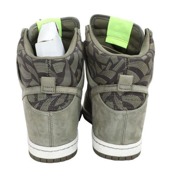 Nike Dunk Sky Hi Liberty of London OG Womens Suede Sneakers Size 8 Olive New - Picture 9 of 13
